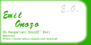 emil onozo business card